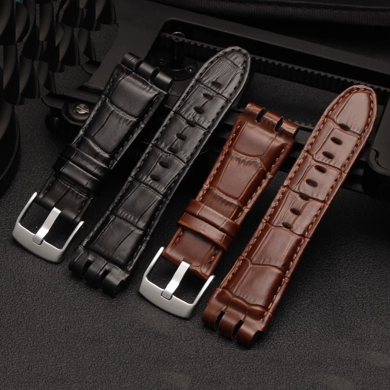 Leather Watch Band Men - Tali Jam Tangan Model Baru Kulit