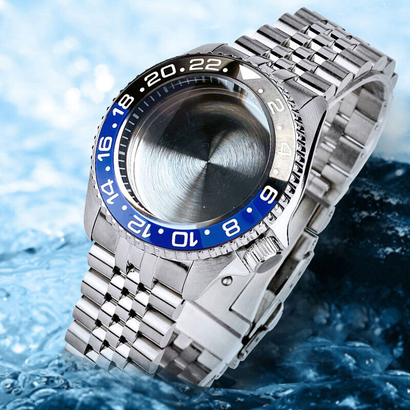Stainless Bracelet Diver - Casing jam tangan kubah safir kaca