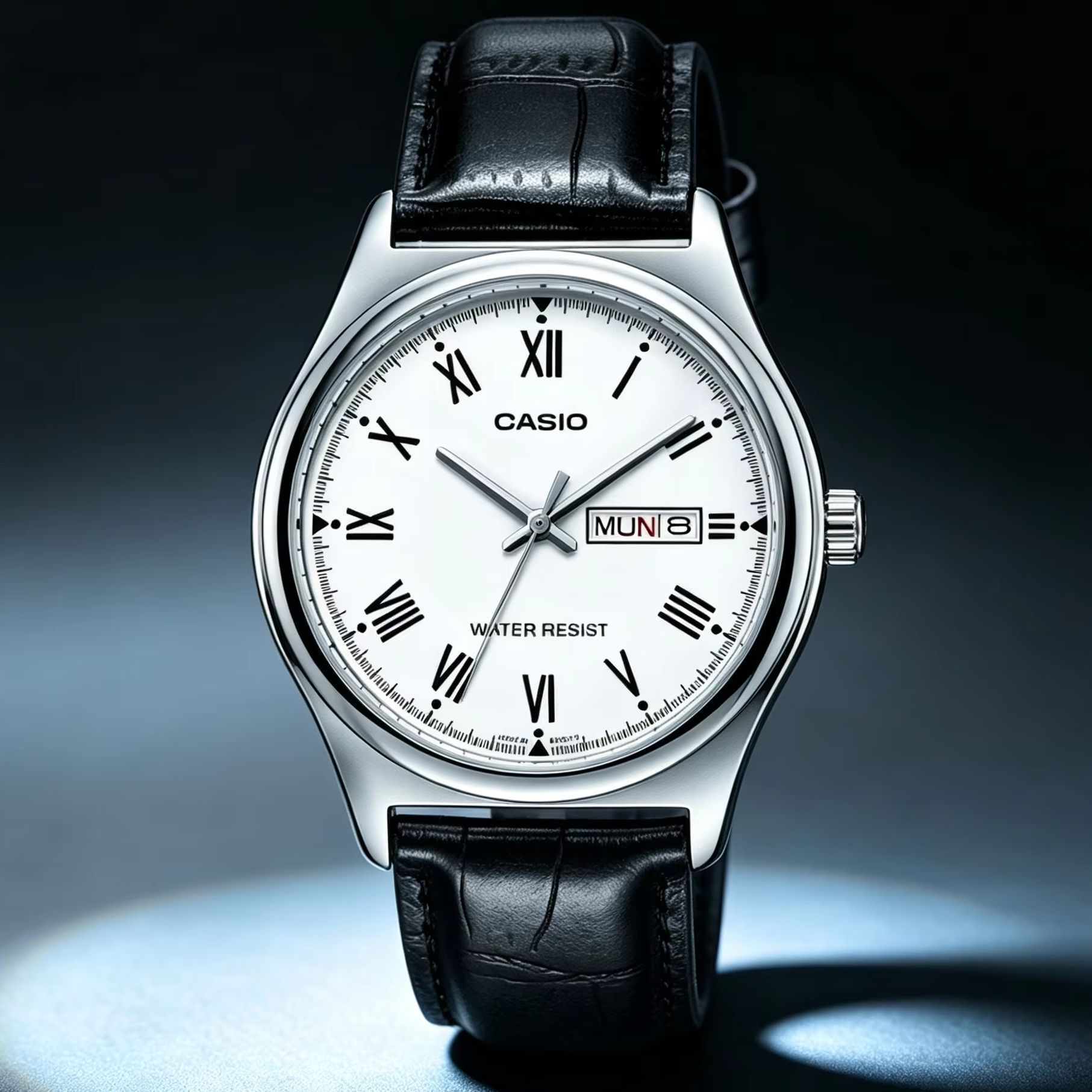 Leather Watch Band Men - Jam Tangan Analog Pria Casio MTP‑V006L