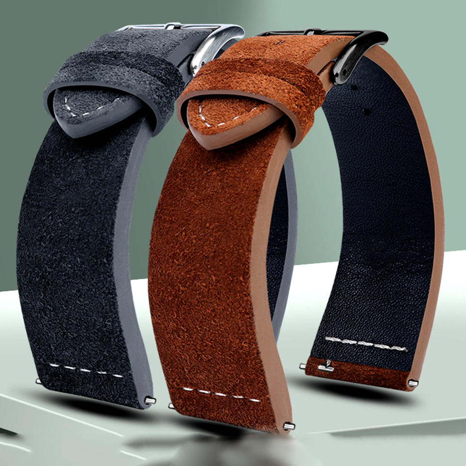 Suede Strap Watch - Tali Jam Tangan Kulit Suede Antik