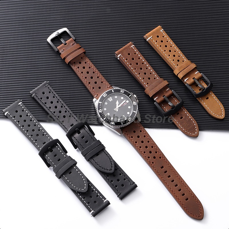 Leather Watch Band Men - Untuk Seiko untuk Omega Tali Jam