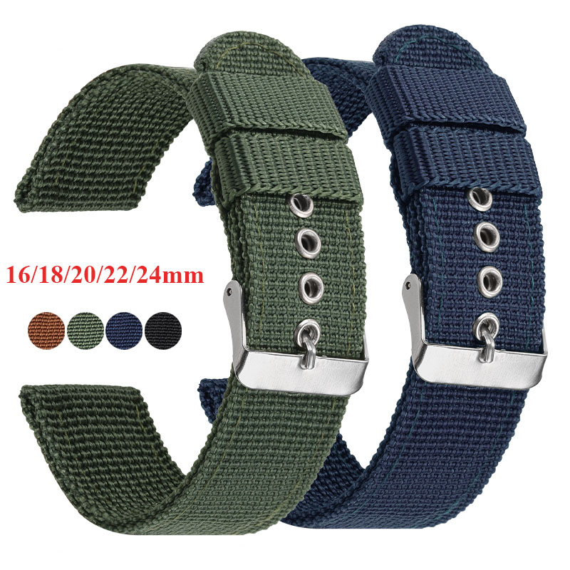 Tali Jam Nilon Coklat Hijau Hi - Nato Strap Nylon ulasan dan harga