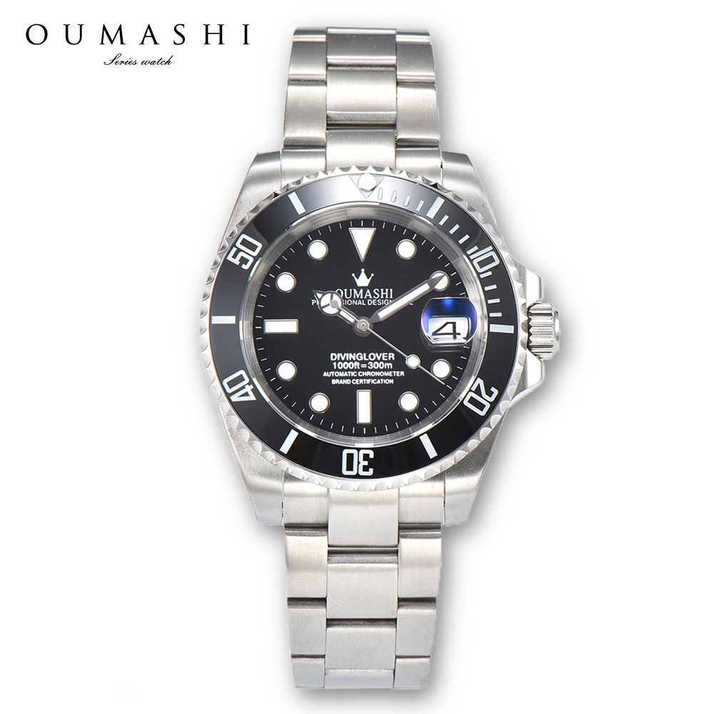 Jam tangan 40mm Jam tangan mek - Stainless Bracelet Diver ulasan dan harga