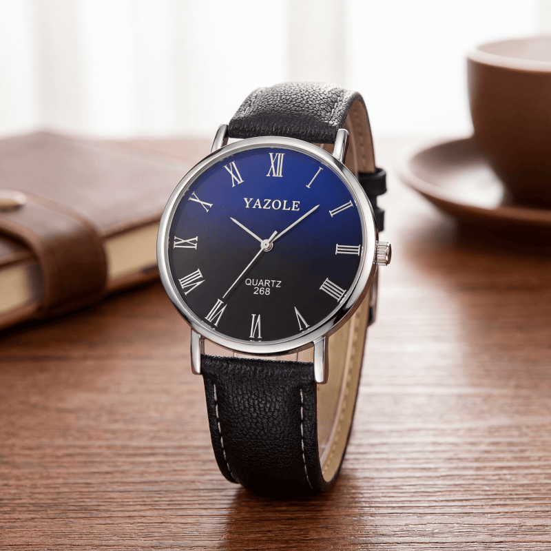 YAZOLE Jam Tangan Kuarsa Minim - Leather Watch Band Men ulasan dan harga