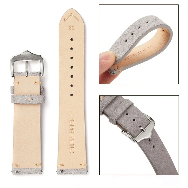 Tali jam tangan kulit Pria Wan - Suede Strap Watch ulasan dan harga