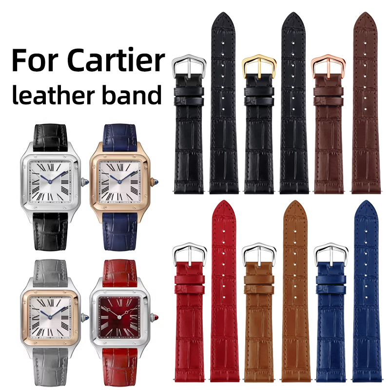 Tali Kulit Asli 15Mm 17Mm 18Mm - Cartier Watch Santos ulasan dan harga