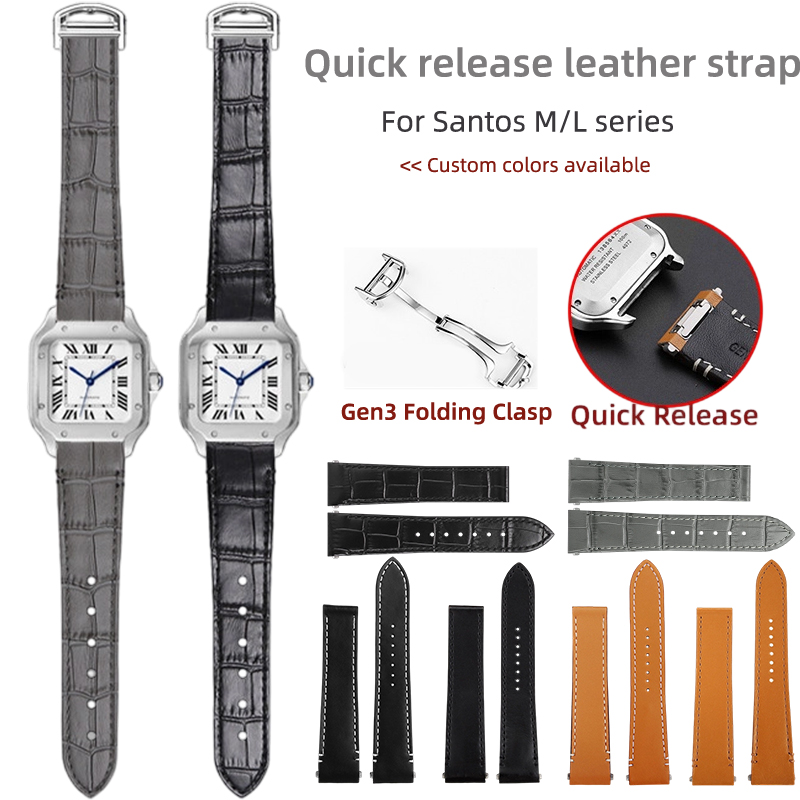 Tali Jam Kulit Lepas Cepat Sin - Cartier Watch Santos ulasan dan harga