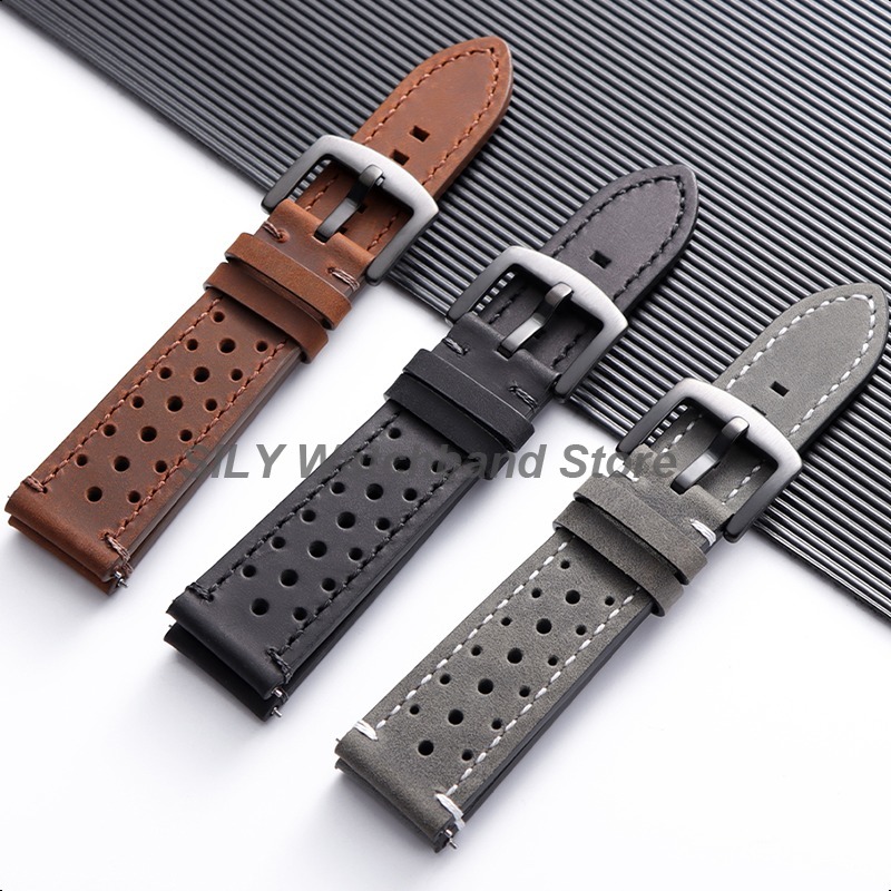 Untuk Seiko untuk Omega Tali J - Leather Watch Band Men ulasan dan harga