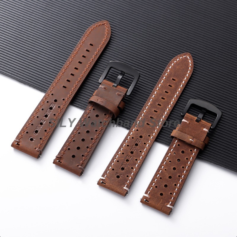 Untuk Seiko untuk Omega Tali J - Leather Watch Band Men ulasan dan harga