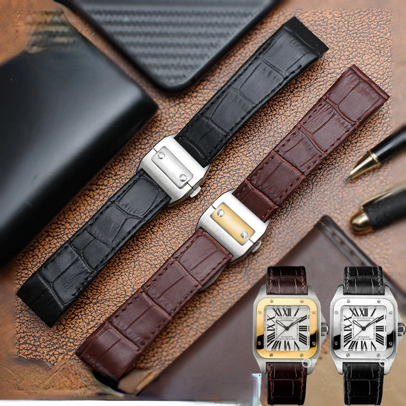 Kulit Asli untuk Cartier Santo - Cartier Watch Santos ulasan dan harga