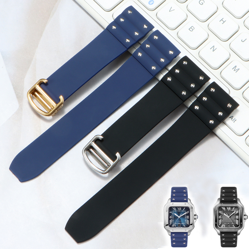 Tali jam karet berkualitas tin - Cartier Watch Santos ulasan dan harga